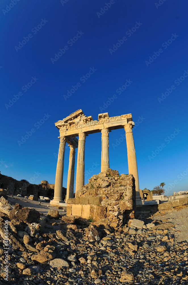 ruins of apollo temple , side, antalya
