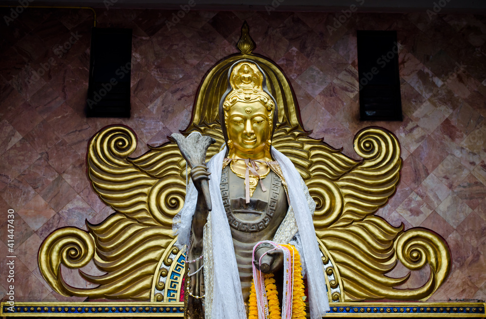 Buddhist bodhisattva image at Chinese temple in Thailand Buddhist bodhisattva image at Chinese temple in Thailand