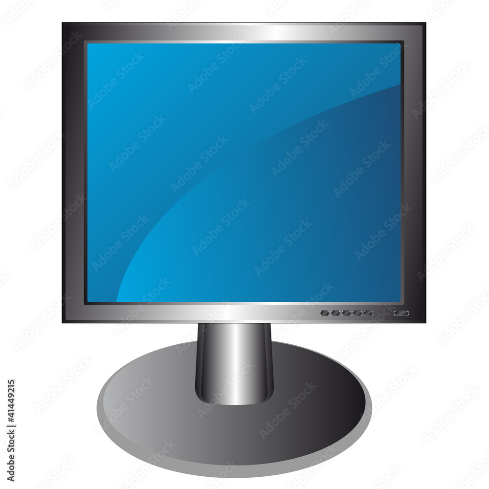 LCD monitor in vector LCD monitor in vector