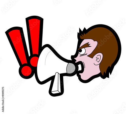 Megaphone alarm face