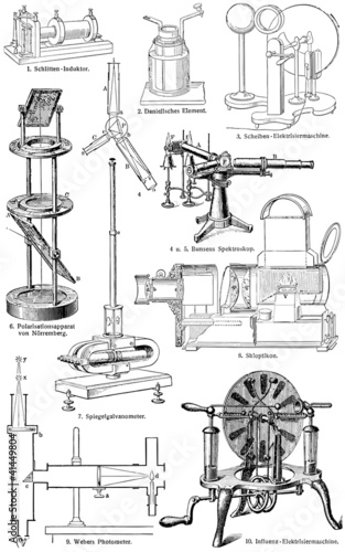 Various physical devices for the experiments and tests