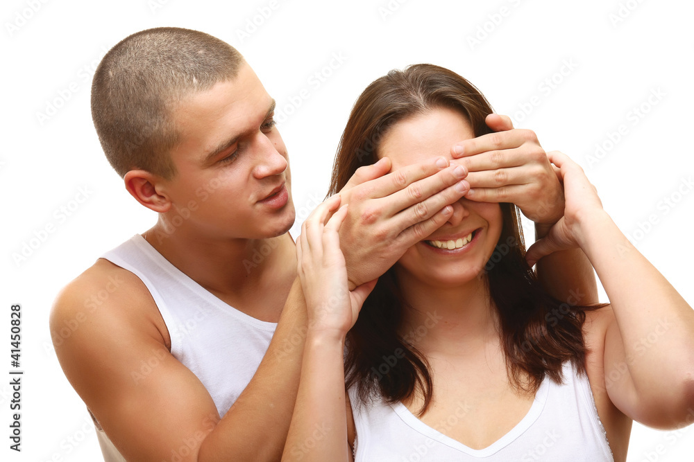 A cute loving couple A cute loving couple