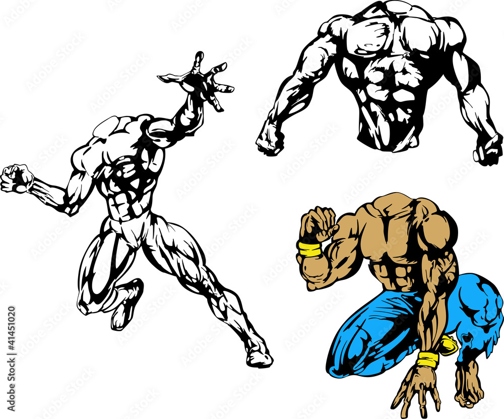 Fototapeta premium Set of bodies for mascots