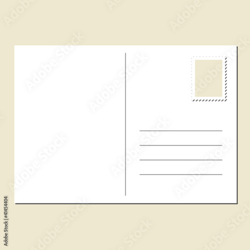 Blank postcard