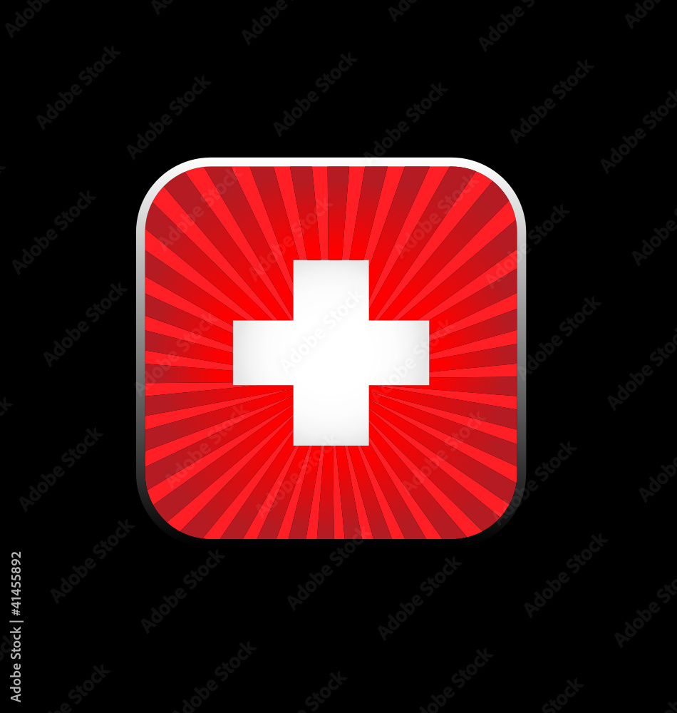 Obraz premium Icon white cross