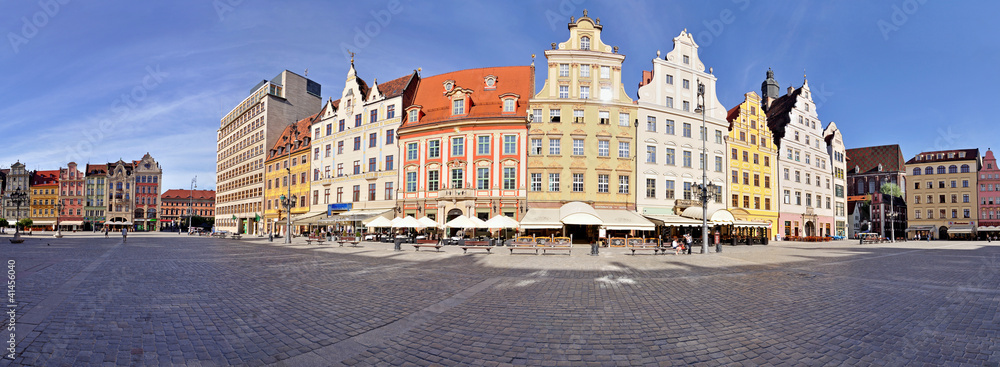Fototapeta premium Market square, Wroclaw, Poland - Stitched Panorama