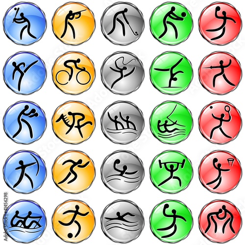 Sport Simboli Olimpiadi-Olympic Simbols Crystal Web Icons-Vector