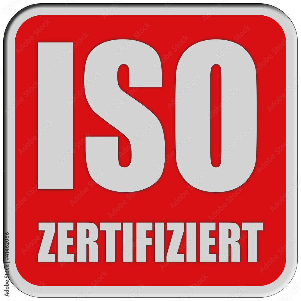 Sticker rot quad rel ISO ZERTIFIZIERT Sticker rot quad rel ISO ZERTIFIZIERT