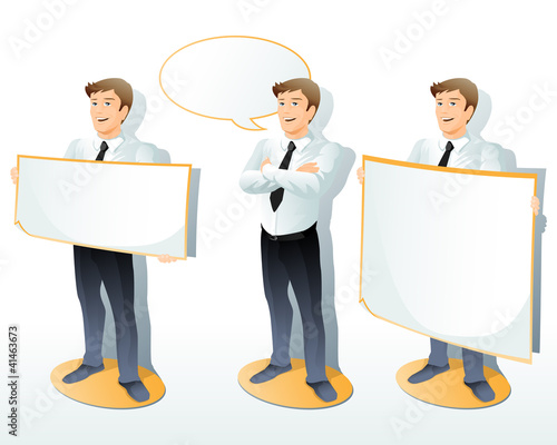 business signboard set