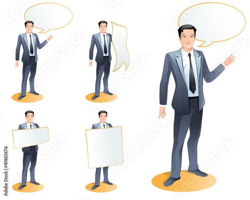 business signboard set