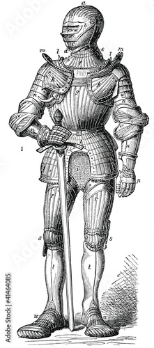 Knight in armor since Maximilian I. Front view.