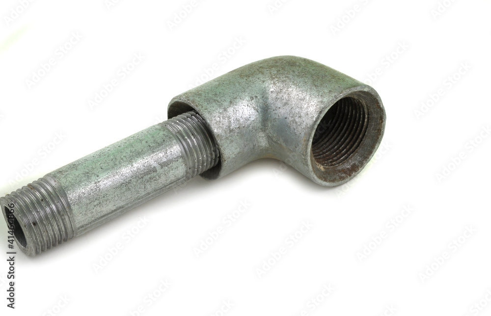 water pipe fitting elbow isolated on white water pipe fitting elbow isolated on white