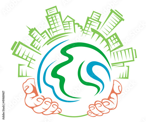 Earth in people hands