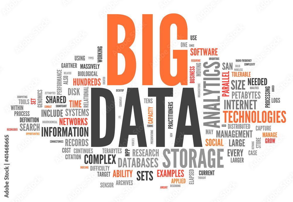 Obraz premium Chmura słów „Big Data”