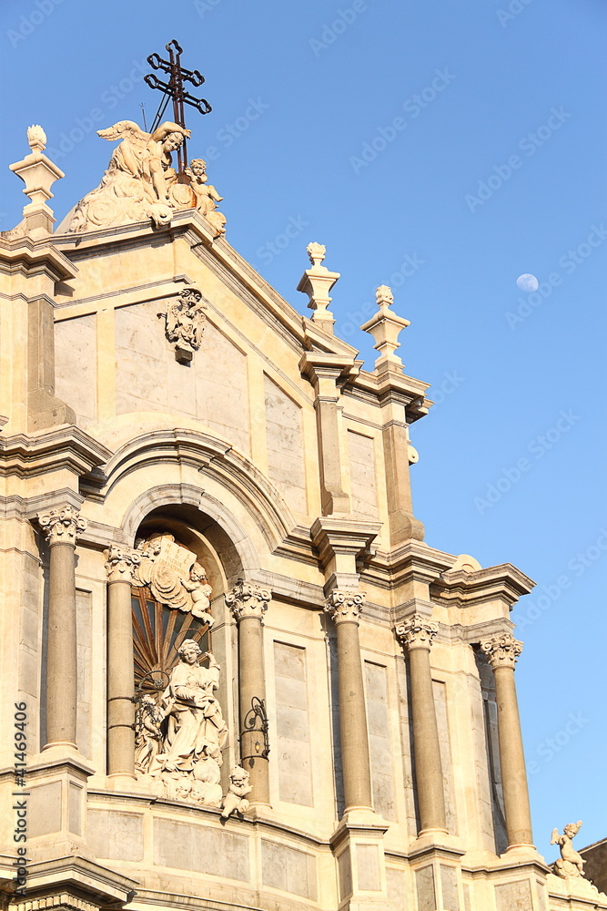 Facade of Cathedral of Catania, Italy