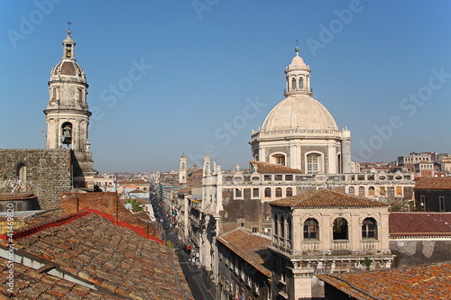 Cityscape and Cathedral of Catania, Italy