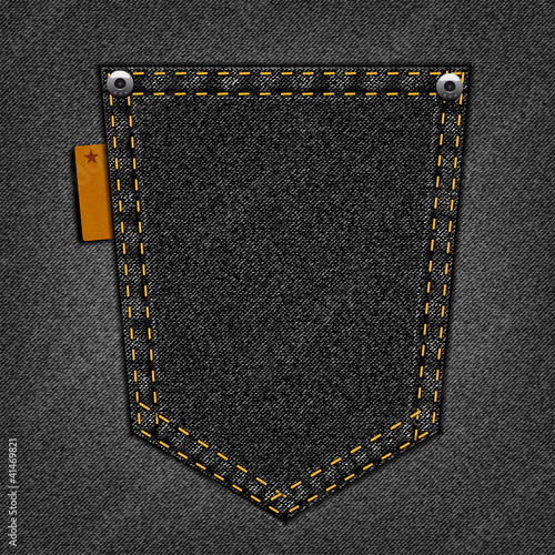 Black jeans pocket
