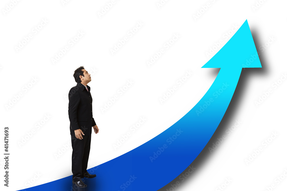 business people on graph business people on graph