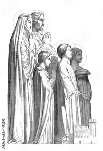 Tableau sur toile Family Saints