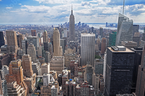 An aerial view over New York city © fototehnik
