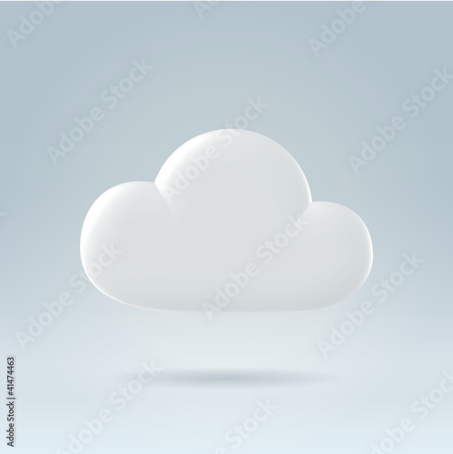 Pure clean white plastic cloud