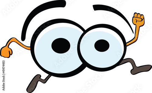 funny eye running