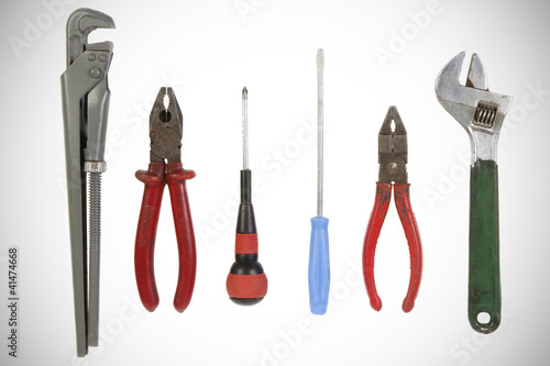 Slika na platnu A bunch of used isolated tools