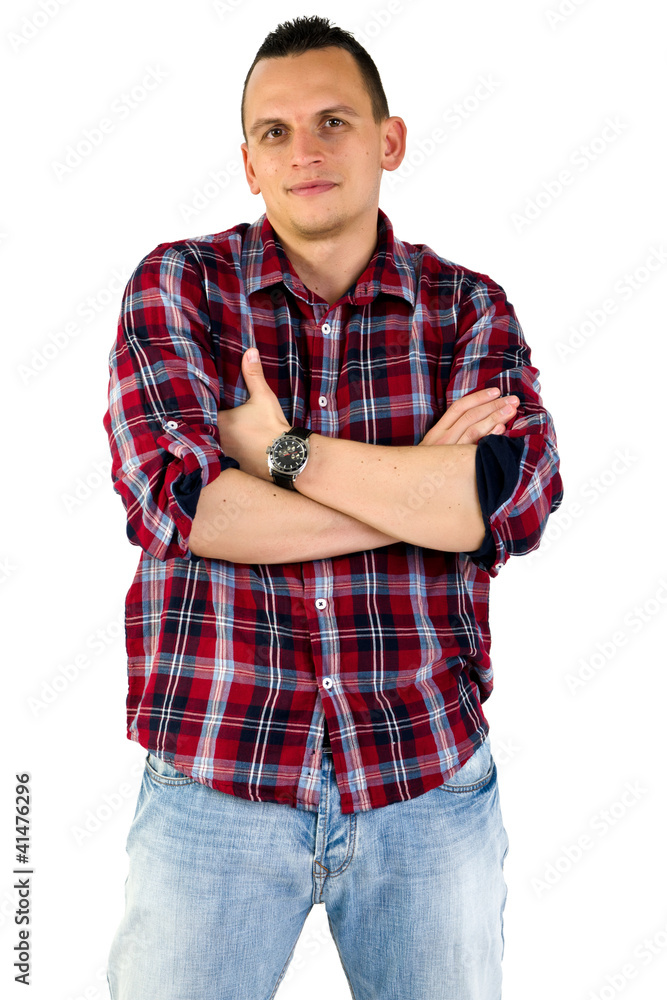 Young man posing in studio Young man posing in studio