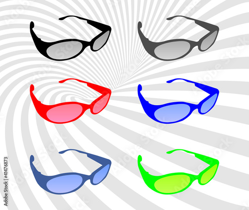 collection of colorful sunglasses