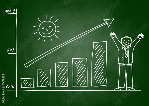 Drawing of graph on blackboard