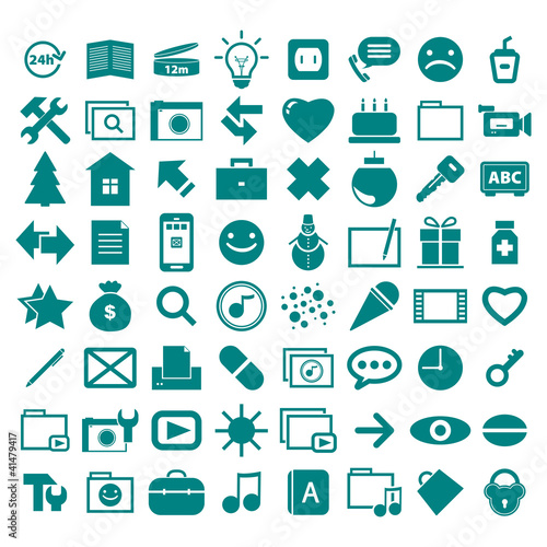 collection different pictograms.