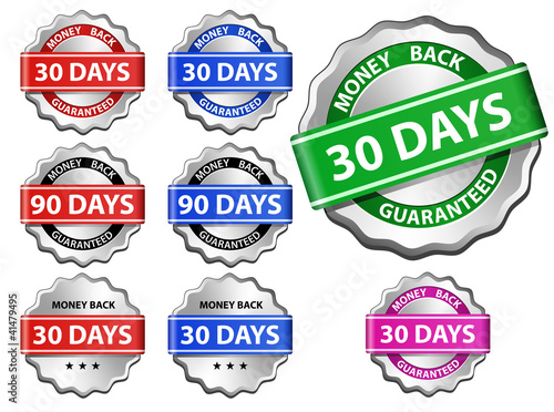 Money back guarantee label