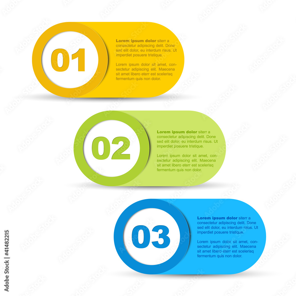 One two three - vector progress icons One two three - vector progress icons