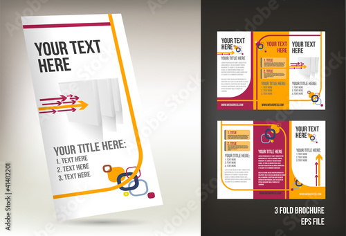 Vector tri fold brochure
