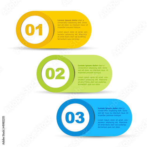 One two three - vector progress icons