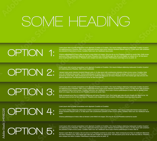 One two three four five - vector options background