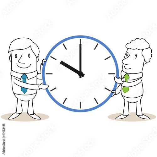 Geschäftsleute, Uhr, Arbeitszeit