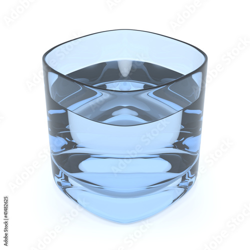 Tableau sur toile Blue Water Glass