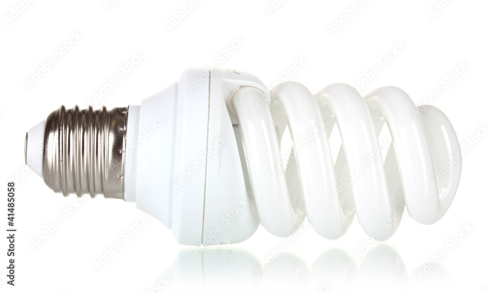 Energy saving lamp isolated on white Energy saving lamp isolated on white
