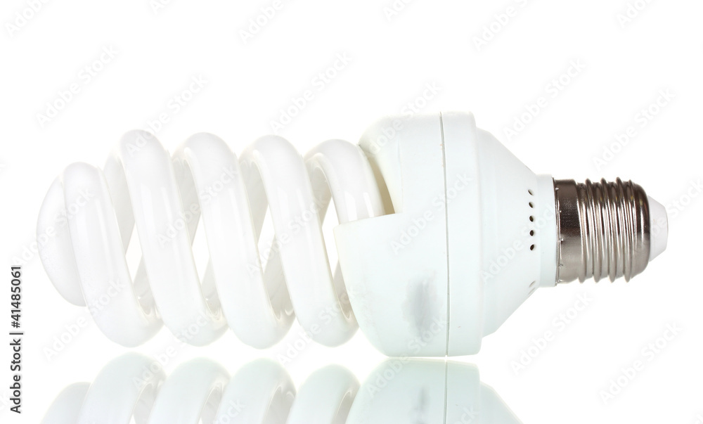 Energy saving lamp isolated on white Energy saving lamp isolated on white