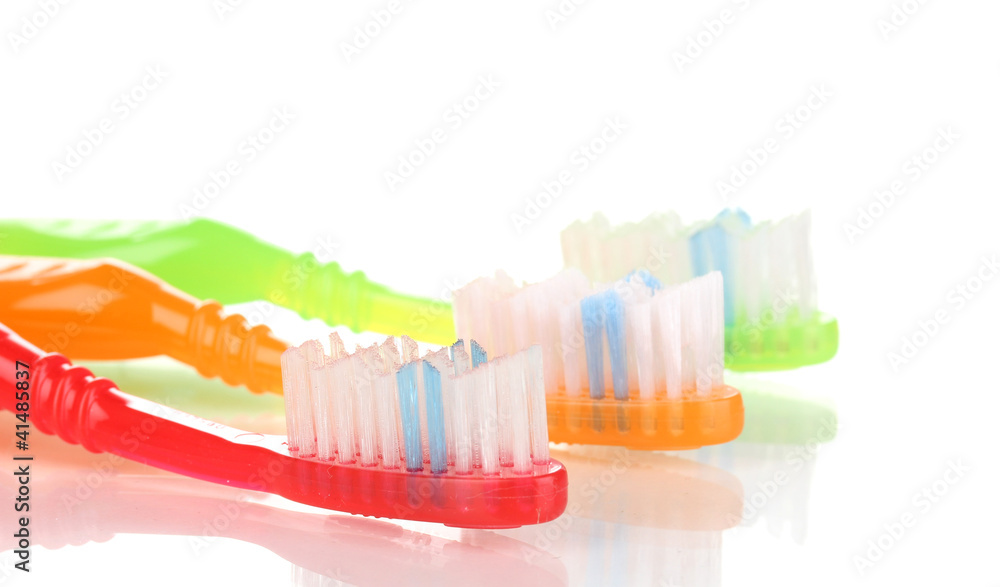 Toothbrushes isolated on white Toothbrushes isolated on white