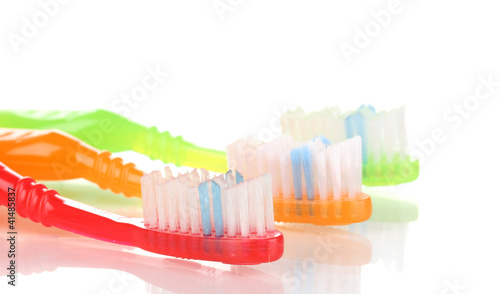 Toothbrushes isolated on white