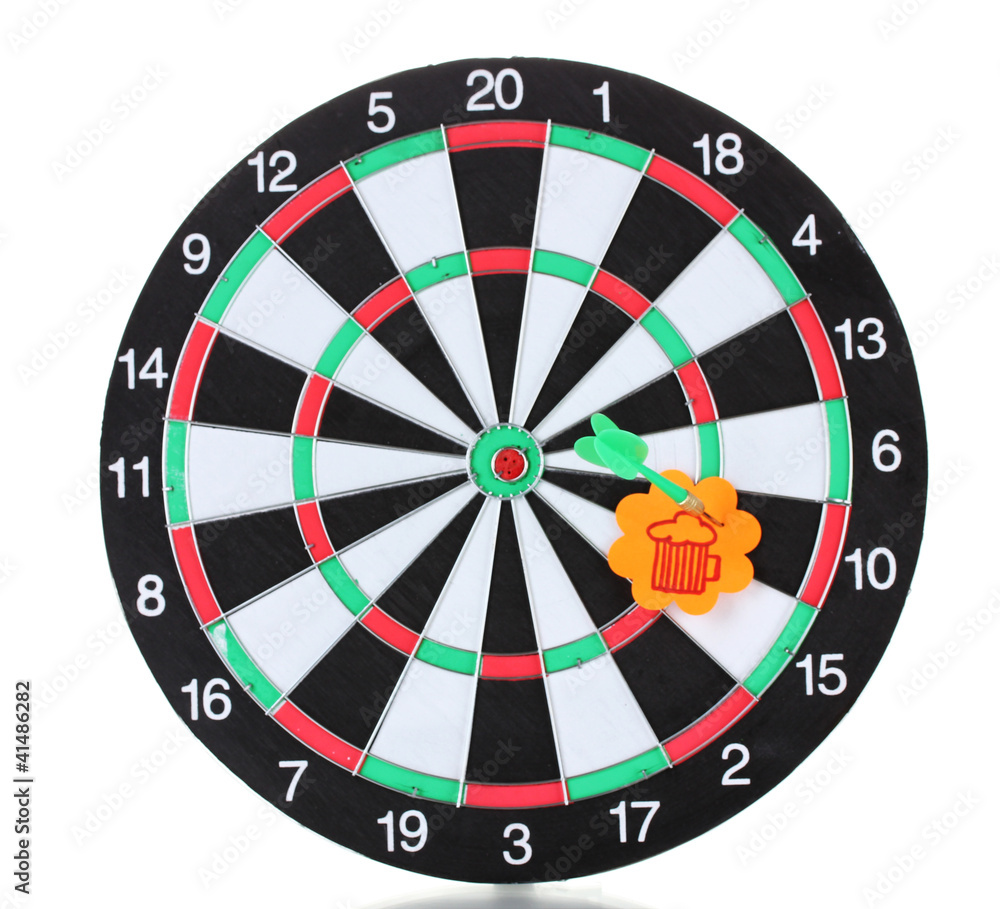 Darts with stickers depicting the life values isolated Darts with stickers depicting the life values isolated