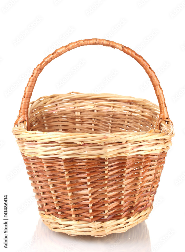 empty basket isolated on white