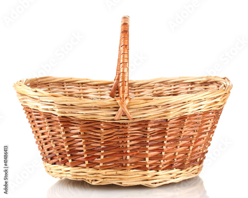 empty basket isolated on white