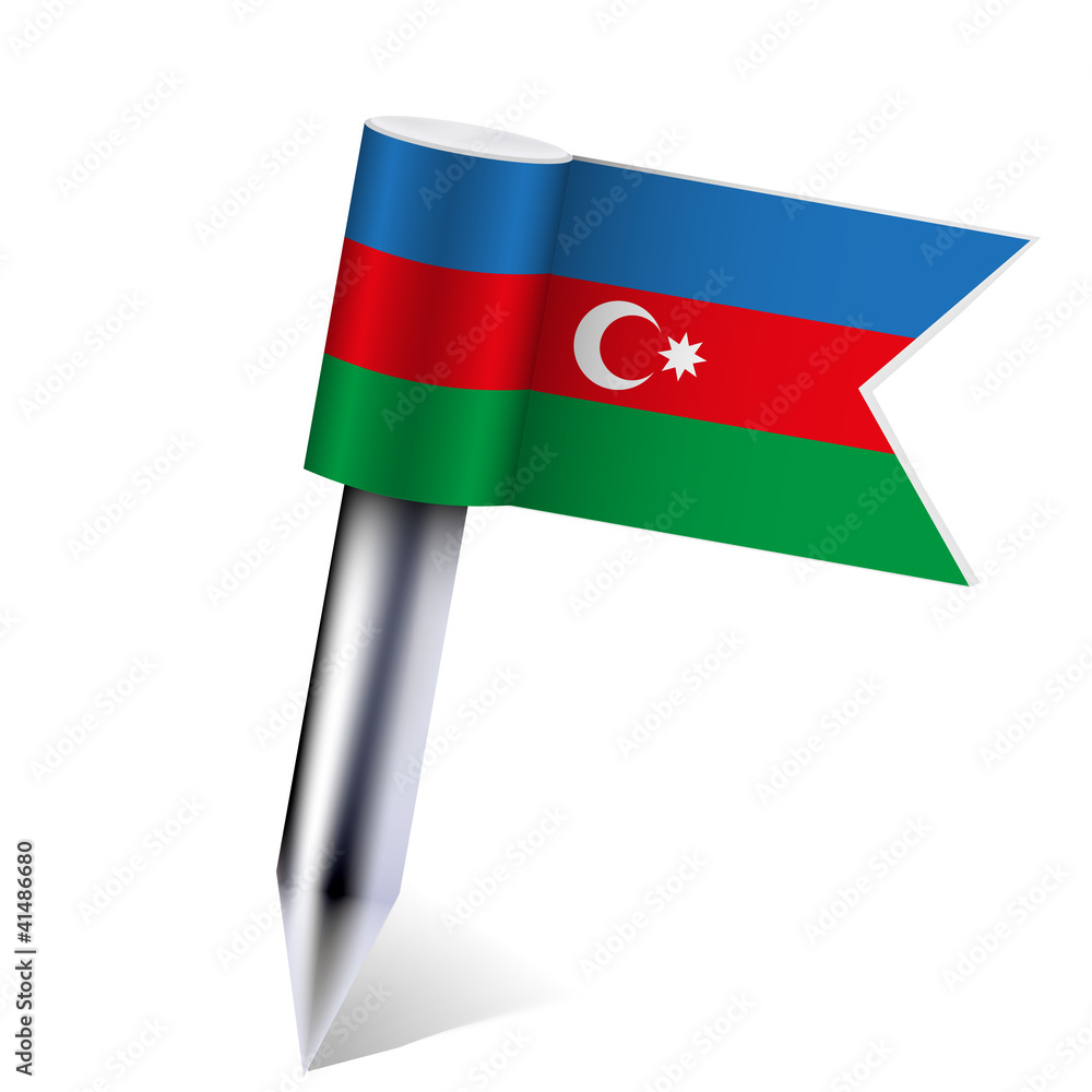 Vector Azerbaijan flag isolated on white. Eps10 Vector Azerbaijan flag isolated on white. Eps10