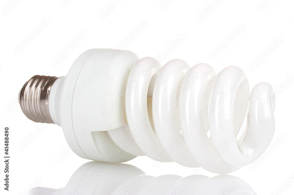 energy saving light bulb isolated on white energy saving light bulb isolated on white