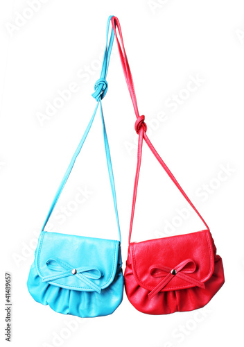 Two small colorful handbags isolated on white © Africa Studio