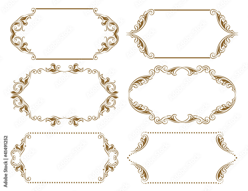 Set of ornate vector frames