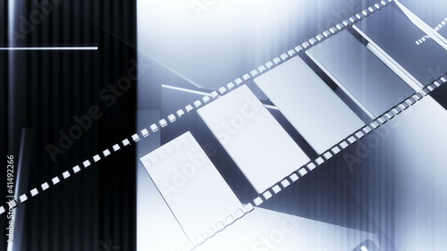 3D filmstrip motion in virtual space with light and streaks